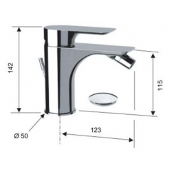 Bateria bidetowa stojąca INFINITY chrom Daniel Rubinetterie IR604CR