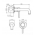 Bateria umywalkowa podtynkowa PIPER czarny mat Emmevi Rubinetterie 45055-18NO