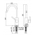 Bateria umywalkowa stojąca (clickclack) LIGHT chrom Paffoni Rubinetterie LIG078KCR