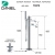 Bateria wannowa wolnostojąca TOKYO czarny mat Daniel Rubinetterie TX678.15