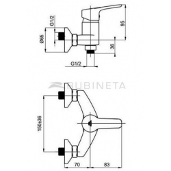 Bateria Rubineta UNO-12/K chrom