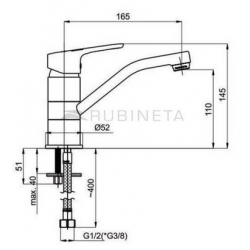 Bateria Rubineta UNO-19 chrom