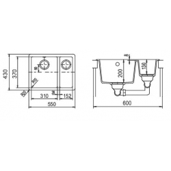 Zlewozmywak Schock SOHO N-150 Cristadur Carbonium
